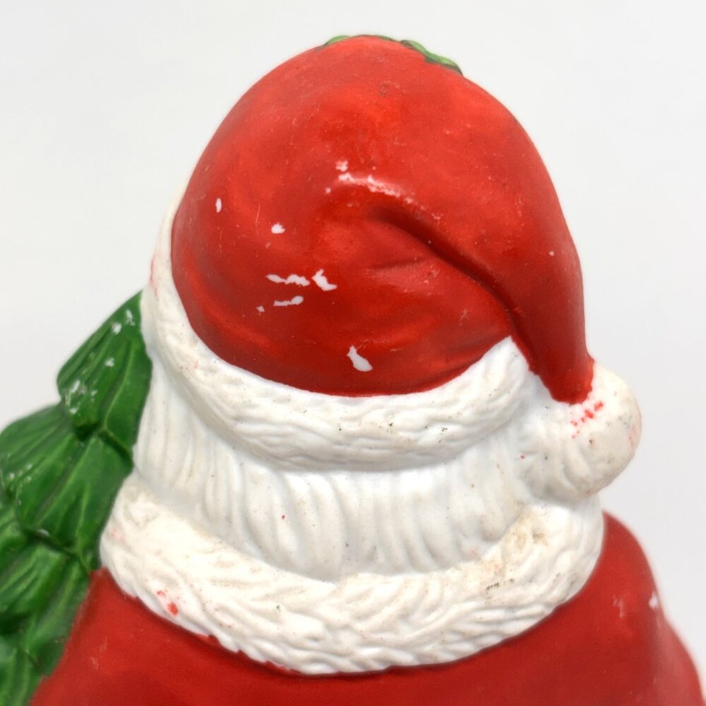 Vtg Christmas Porcelain Santa Wind-Up Plays "Here Comes Santa Clause" - Picture 5 of 9